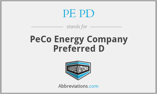 What does PE PD stand for?
